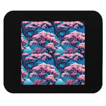 Discover Anime Euphoria: Fantasy Cherry Blossom Dreamscape Mouse Pads