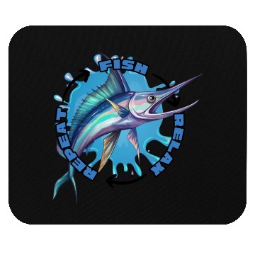 Discover fish relax repeat swordfish Mouse Pads