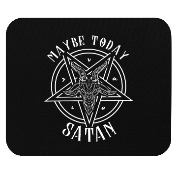 Discover Maybe Today Satan I Satanic Baphomet Pentagram Mouse Pads