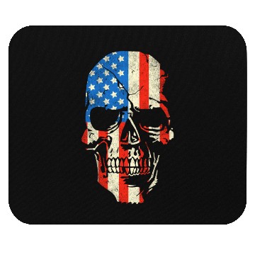 Discover Skull Graphic Patriotic Badass Distressed Art Us Mouse Pads