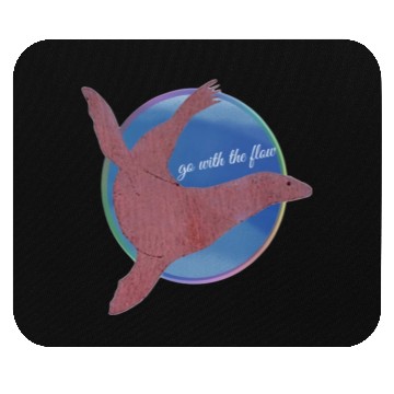 Discover Go With The Flow Sea Lion Rainbow Circle Mouse Pads