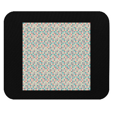 Discover Retro Checkered Pattern Yellow Teal Coral Mouse Pads