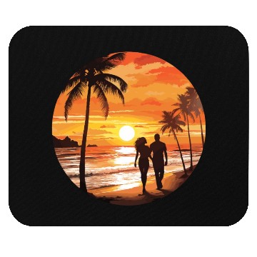 Discover Beach romantic couple Mouse Pads