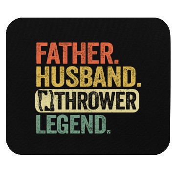 Discover Father Husband Axe Thrower Legend Axe Throwing Dad Mouse Pads