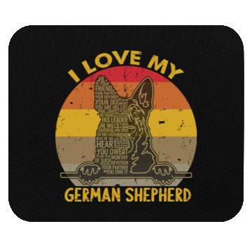 Discover I Love My German Shepherd Mouse Pads