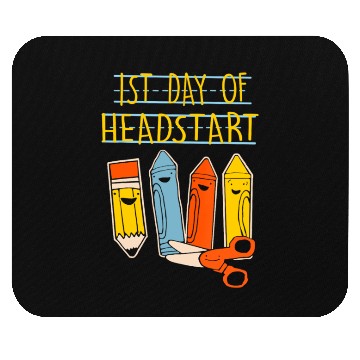 Discover Happy First day of school Headstart Pencil Back Mouse Pads