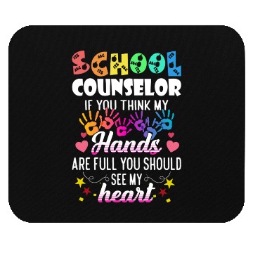Discover School Counselor Heart Teacher Appreciation Mouse Pads