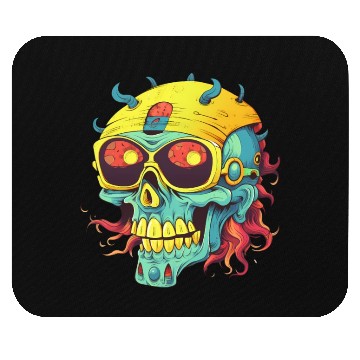 Discover zombie skull skull Mouse Pads