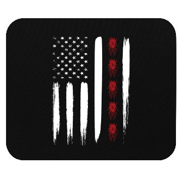 Discover Cicada Line In Distressed Us Flag For Cicada Mouse Pads