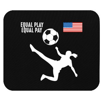 Discover Soccer Equal Play Equal Pay American Flag Mouse Pads