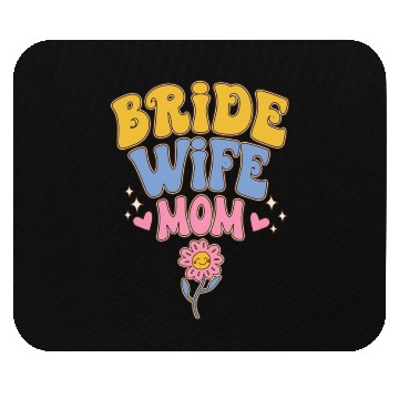 Discover Retro Mothers Day Wife Mom Bride Groovy Mouse Pads