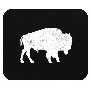 Discover Distressed Buffalo Bison Animal Mouse Pads