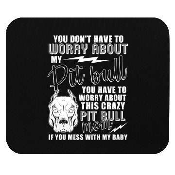 Discover Crazy Pitbull Mom I Love My Pitbull Mouse Pads