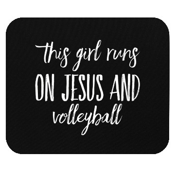 Discover This Runs On Jesus And Volleyball Christian Mouse Pads