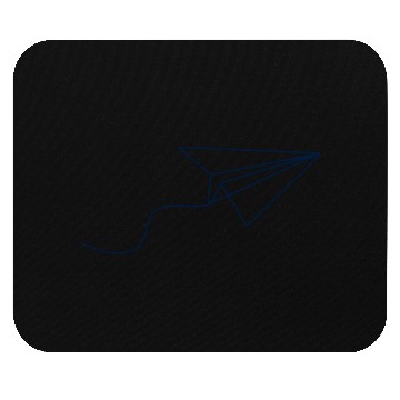 Discover Blue Paper Airplane Line Art Mouse Pads