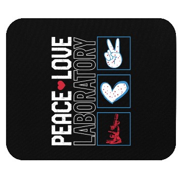 Discover Science Mouse Pads, Peace Love Laboratory Mouse Pads,