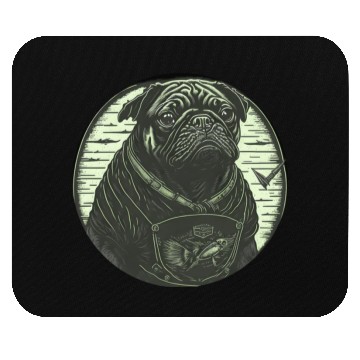 Discover Tough Pug Circle Mouse Pads