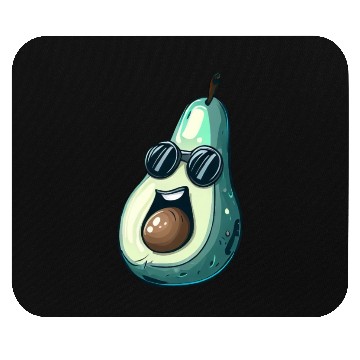 Discover Cool Kawaii Avocado with Sunglasses - Expressive Mouse Pads