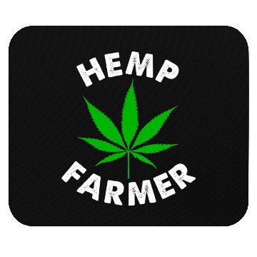 Discover Hemp Farmer Green Leaf Mouse Pads