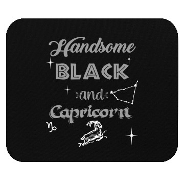 Discover Handsome Black Capricorn Mouse Pads
