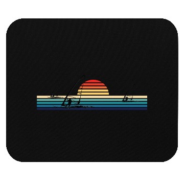 Discover Windsurfing Retro Sunset Vintage Stripe Racing Mouse Pads