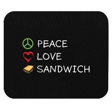 Discover Peace Love Sandwich Hippie Sandwich Lover Mouse Pads