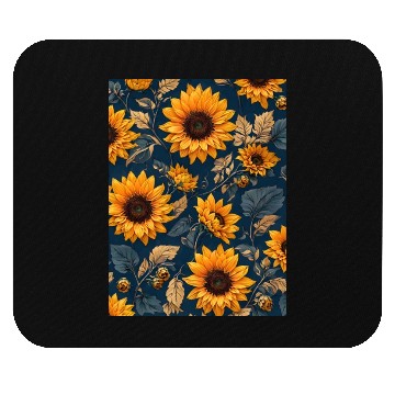 Discover cool a sunflower pattern designed cute Mouse Pads