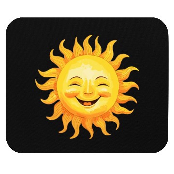 Discover Sun Smiling - Joyful Sunshine Mouse Pads