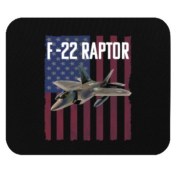 Discover F 22 Raptor Aircraft USA Flag Mouse Pads