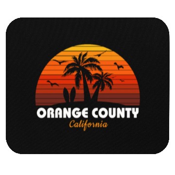 Discover Retro Orange County California Sunset Cool Mouse Pads