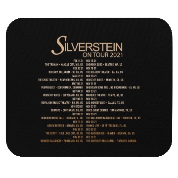 Discover 2 SILVERSTEIN ON TOUR 2021 Back Mouse Pads