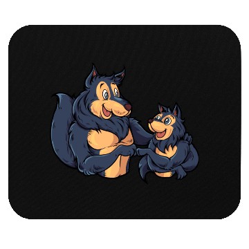 Discover Father And Son Make Fistbump Wolf Mouse Pads