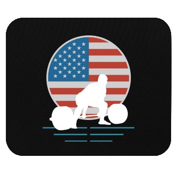 Discover Usa Flag Deadlift Powerlifting Mouse Pads