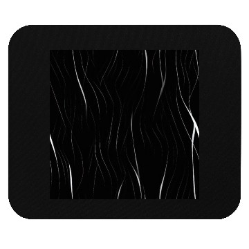 Discover Monochrome Elegance: White Abstract Lines on Black Mouse Pads