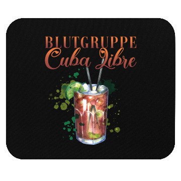 Discover Blutgruppe Cuba Libre Cocktail Bartender Mouse Pads
