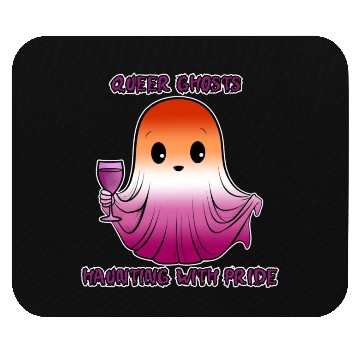 Discover Queer Ghosts, Ghost in Lesbian Flag Colors Mouse Pads