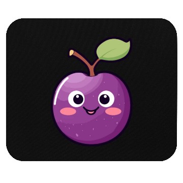 Discover Kawaii Plum - Joyful Plumtastic Mouse Pads