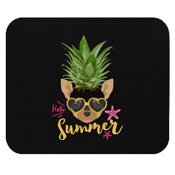 Discover Funny Pineapple Happy Summer Vacation Dog Lover Mouse Pads
