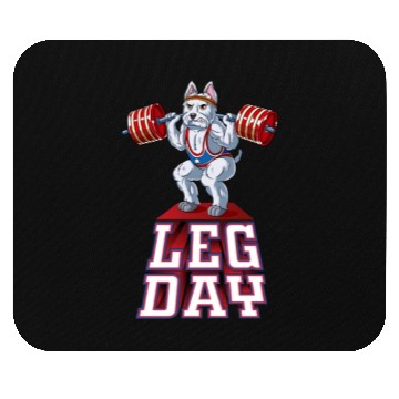 Discover Leg Day Westie Weight Lifting Squat Gym Mouse Pads