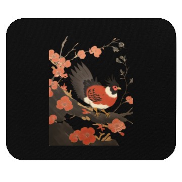 Discover The Bird on the Cherry Blossom Tree Mouse Pads
