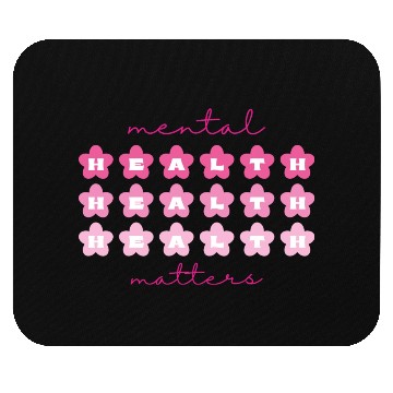 Discover Mental Health Matters RetroFlowers Barbiecore Pink Mouse Pads
