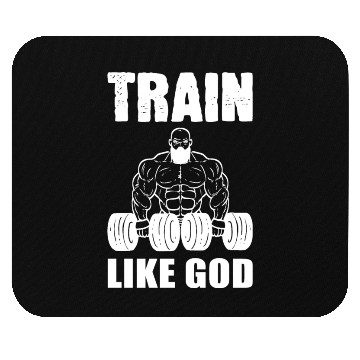 Discover Train Like God Gym Instructor Gift Mouse Pads