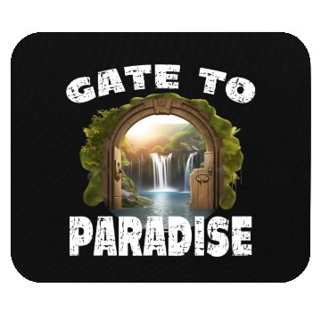 Discover Gate To Paradise Waterfall Door Paradise Dreaming Mouse Pads