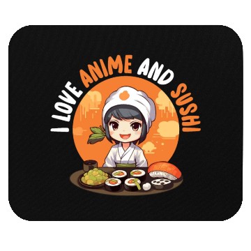 Discover Anime Sushi Lover Nigiri Sashimi Food Manga Otaku Mouse Pads