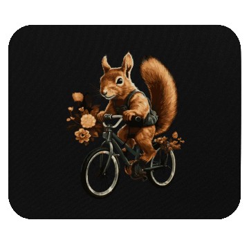 Discover Squirrel Riding A Bicycle Mouse Pads