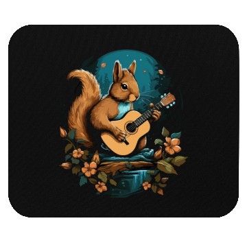 Discover Squirrel playing a guitar Mouse Pads