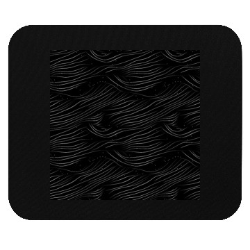 Discover Monochrome Elegance: White Abstract Lines on Black Mouse Pads