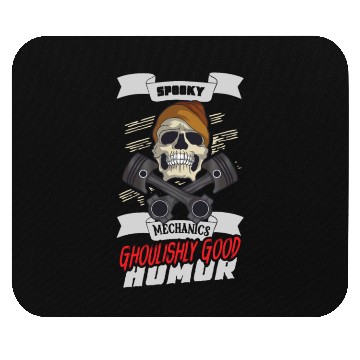 Discover Skeleton Mechanic Horror Garage Funny Bones Spooky Mouse Pads