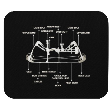 Discover Outdoor Hunting Arch Anatomy Bow Arrow Target Mouse Pads