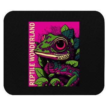 Discover Psychedelic Reptile Wonderland Retro Designs 9 Mouse Pads